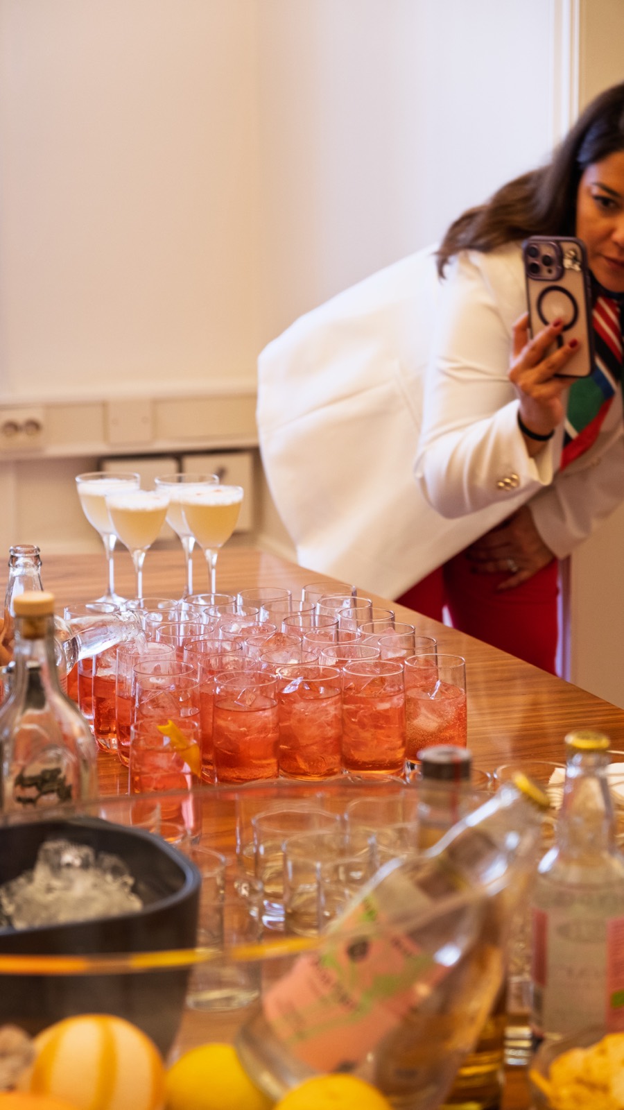 Cocktails ready to serve