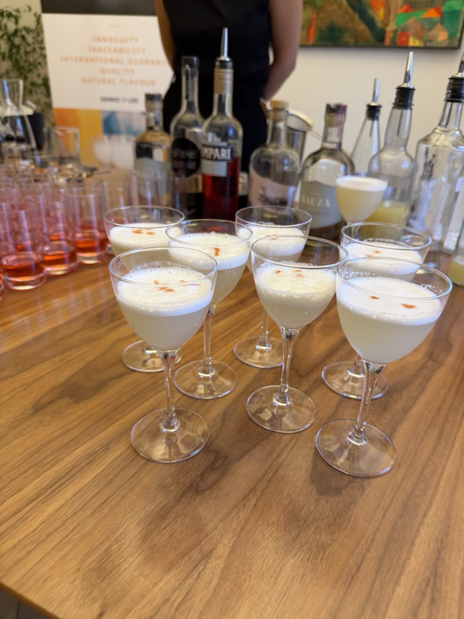 Pisco sours at the bar