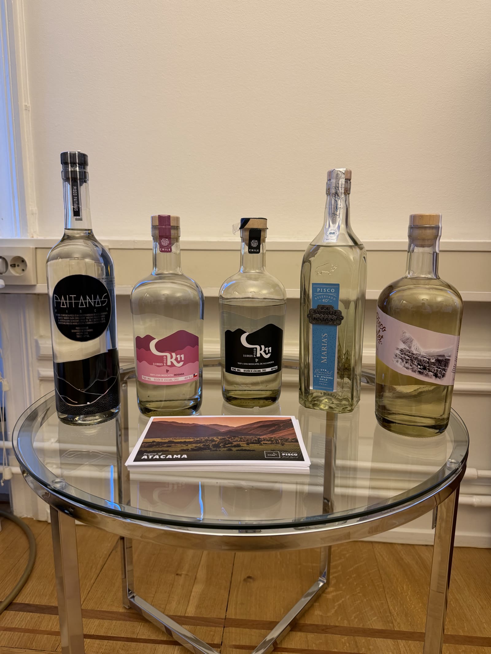 The five Chilean piscos